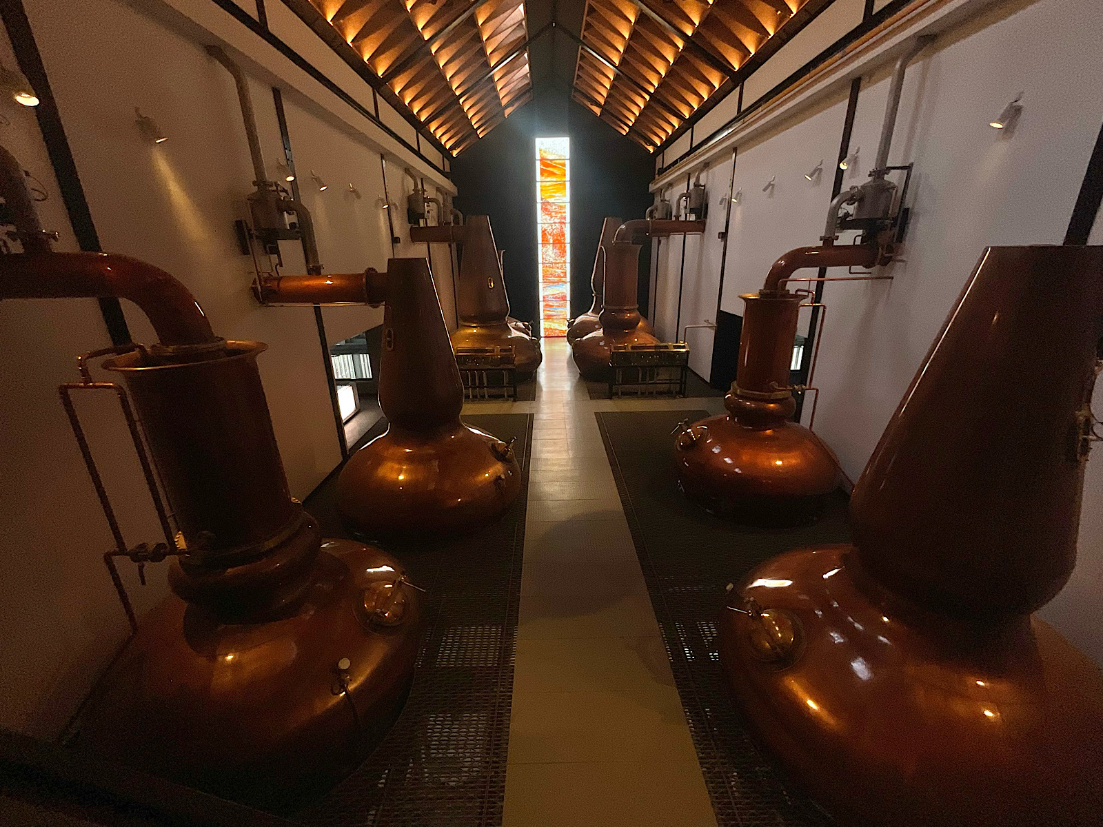 the window in relation to one if the stills