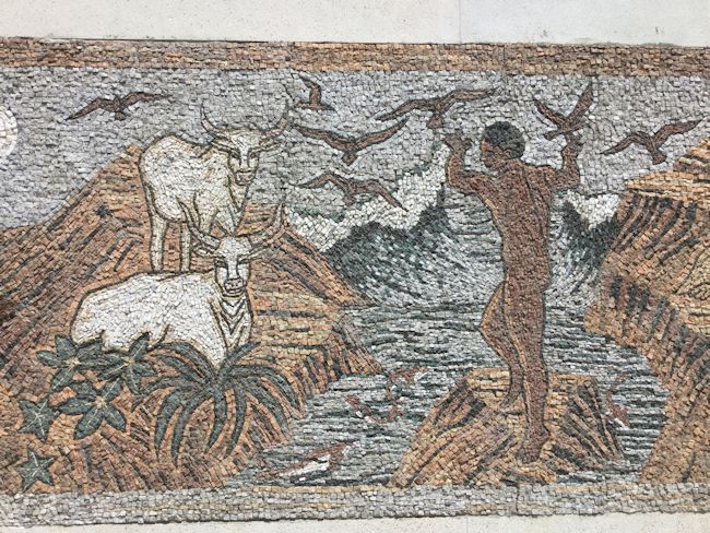 Mosaic tesserae detail, Kenyan stone