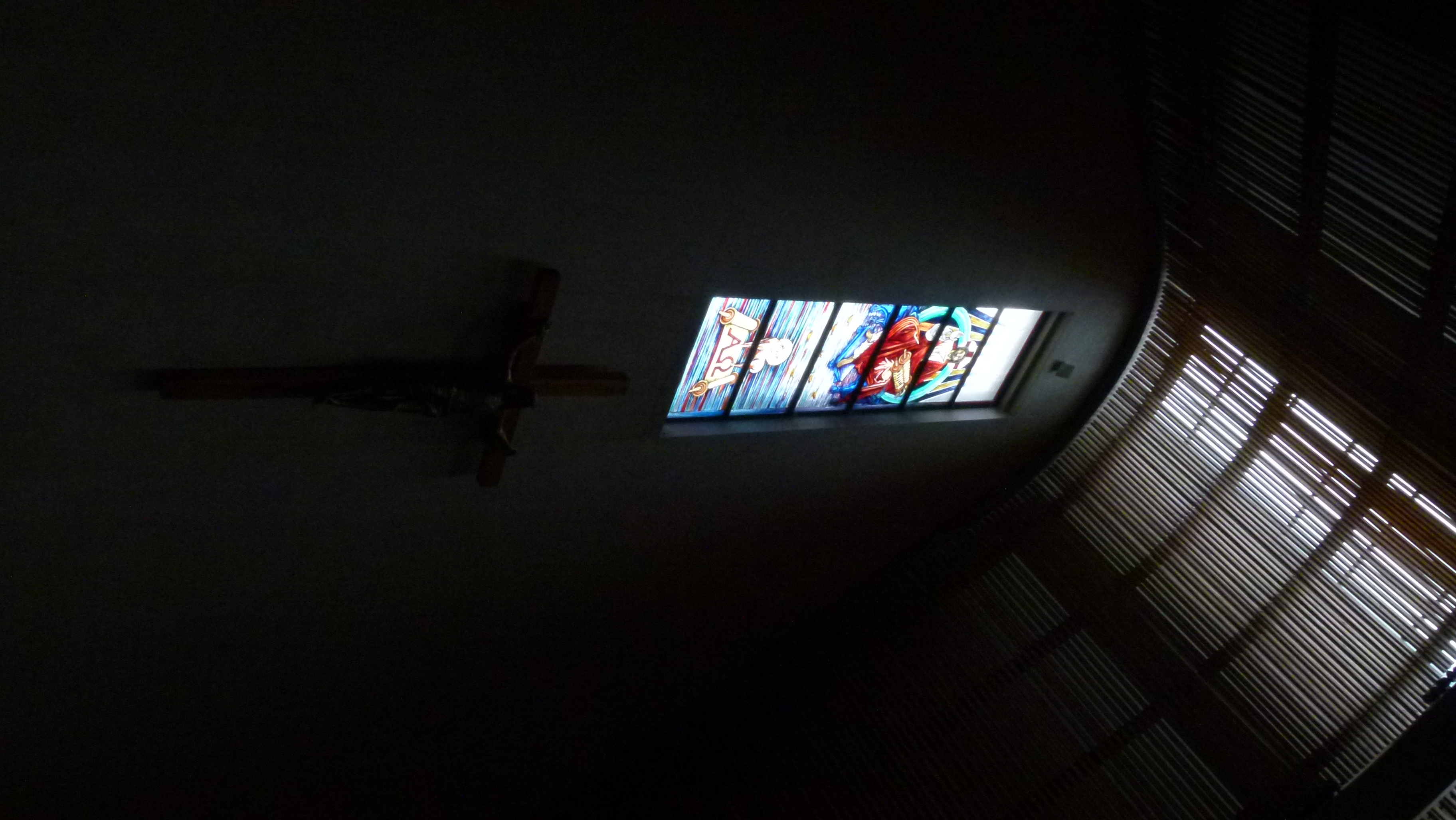 Holy Spirit window, dove descending
