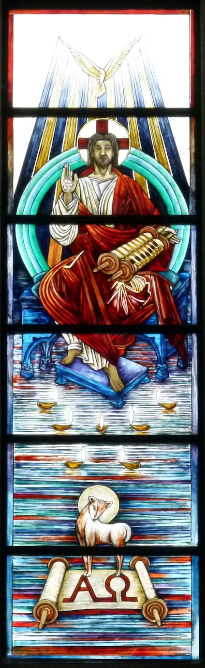 The Holy Spirit window and Window of the Enthroned Christ, Sacred Heart Cathedral Kericho