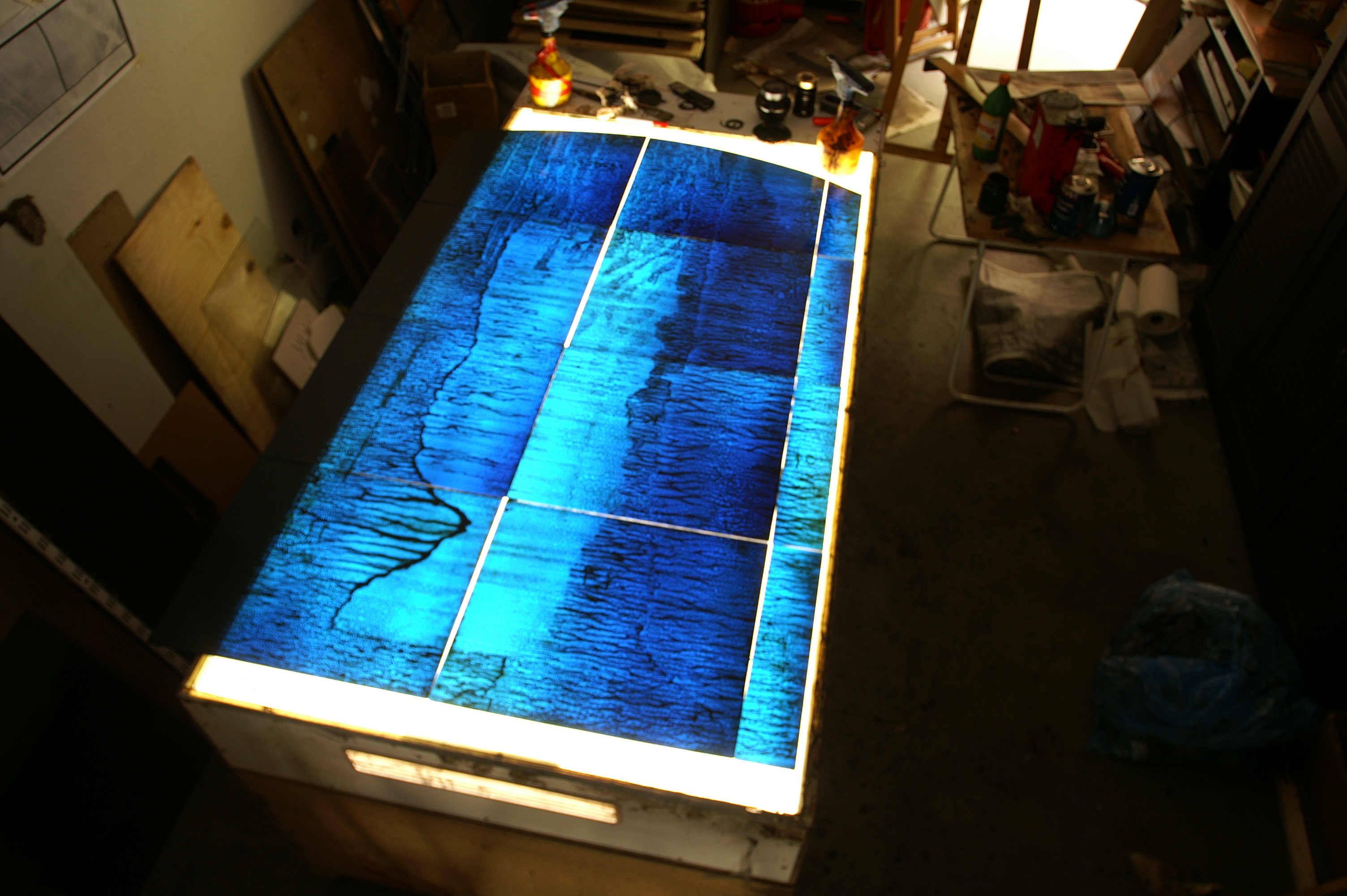 Air window — detail of etched surface